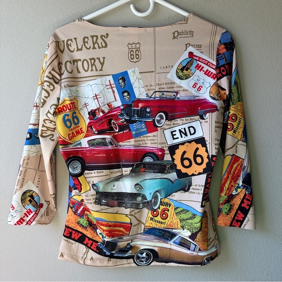 NWOT Espresso vintage y2k embellished details vibrant top - Picture 4 of 4